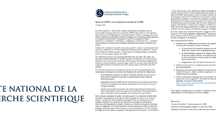 LPPR : Laboratory Council support for CPCN’s motion