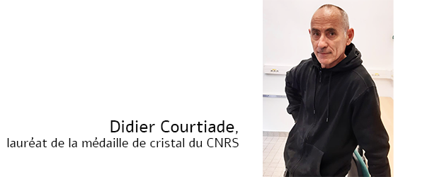 Didier Courtiade, winner of the 2021 CNRS Crystal Medal