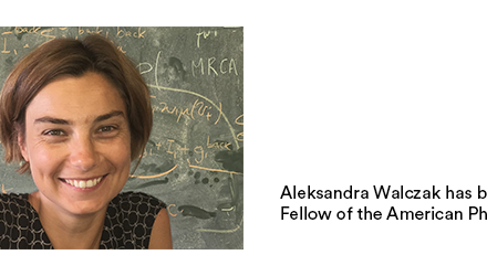 Aleksandra Walczak has been elected Fellow of the American Physical Society