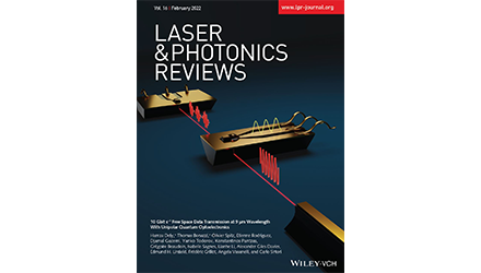 10 Gbit s−1 Free Space Data Transmission at 9 µm Wavelength With Unipolar Quantum Optoelectronics