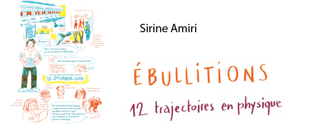 Sirine Amiri, une des 12 trajectoires en physique, dans la BD Ebullitions