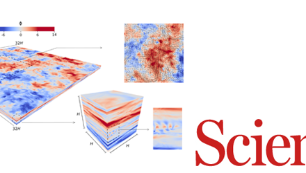 Large-scale self-organization in dry turbulent atmospheres
