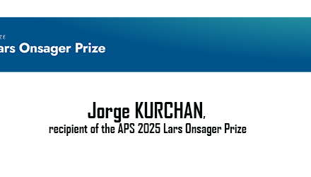 Jorge Kurchan, recipient of the APS Lars Onsager Prize 2025