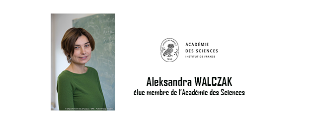Aleksandra WALCZAK élue membre de l’Académie des Sciences