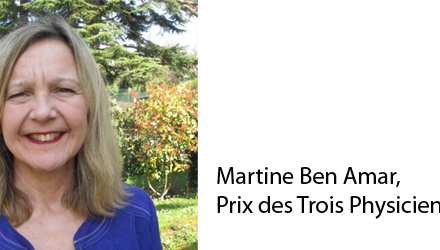 Martine Ben Amar reçoit le prix des Trois Physiciens 2024