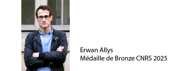 Erwan Allys reçoit la Médaille de bronze du CNRS 2025