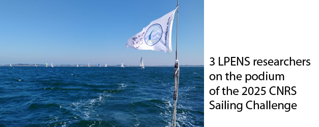 A team of LPENS researchers on the podium of the 2025 CNRS Challenge Voile