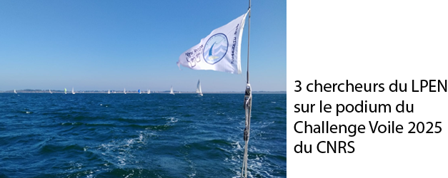 Une équipe de chercheurs du LPENS sur le podium du Challenge Voile CNRS 2025