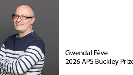Gwendal Fève, winner of the 2026 Buckley prize of the American Physical Society